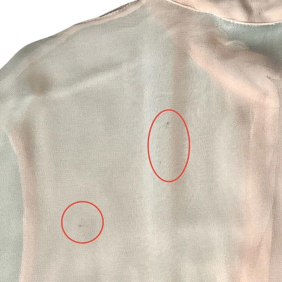 French Connection Clanre Light Sheer Short Sleeve Peplum Blouse Women’s M Pink - Picture 6 of 6